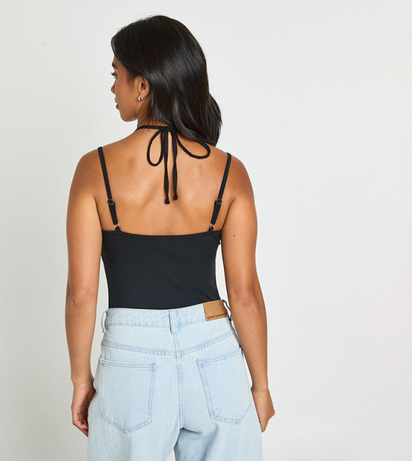 boohoo  Bodysuit - BLACK Bodysuit