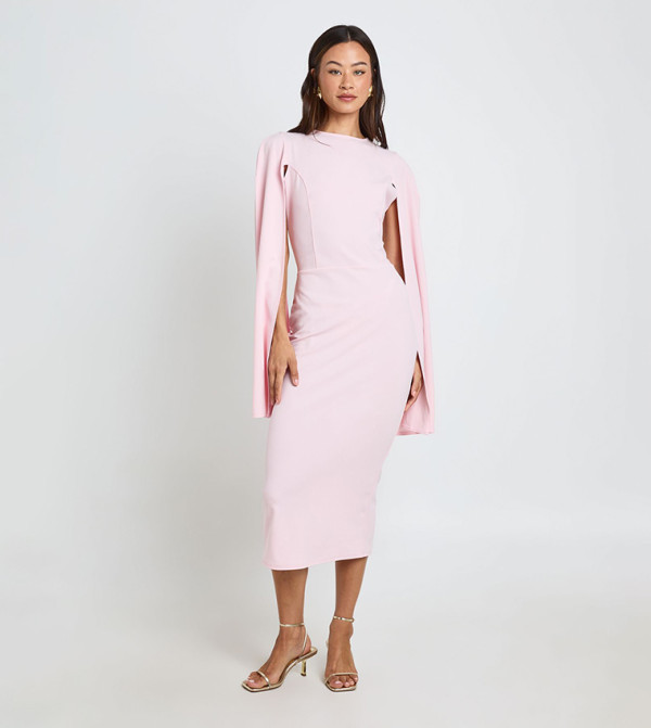 بوهو  modest-dressing - وردي Midi Dresses