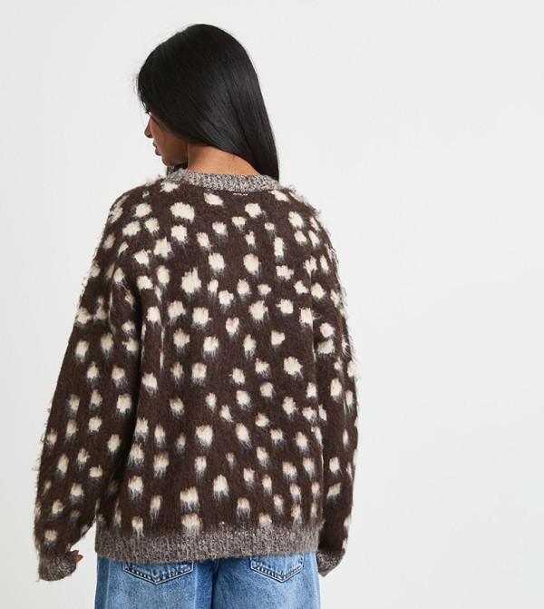بوهو بوهو - بني  Round Neck Sweaters