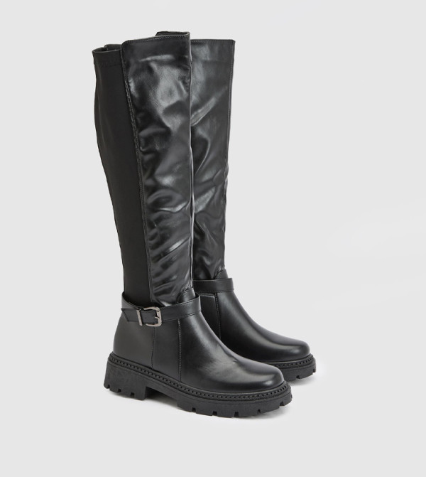 boohoo  Knee High Boots - BLACK Knee length Boots