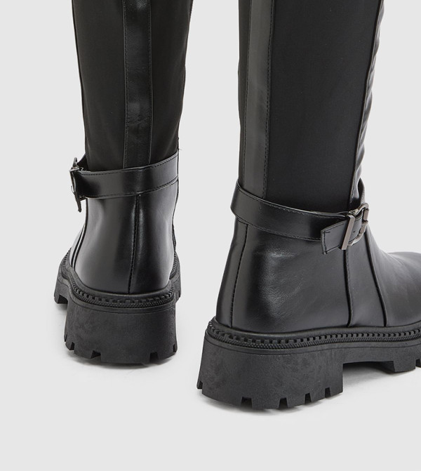 boohoo  Knee High Boots - BLACK Knee length Boots
