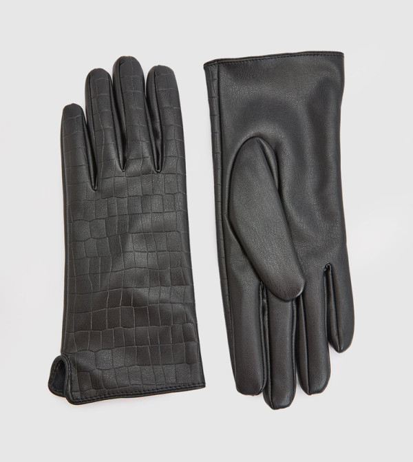 boohoo  Leather - BLACK Leather