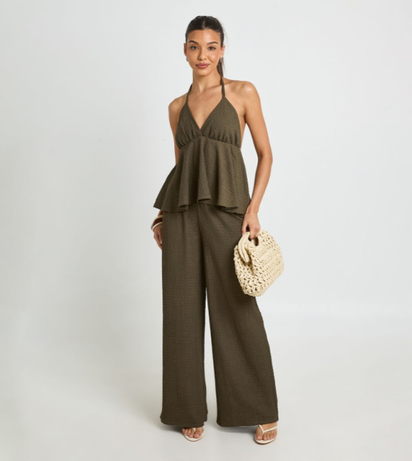 boohoo  Co-Ord Set - Khaki Co-Ord Set