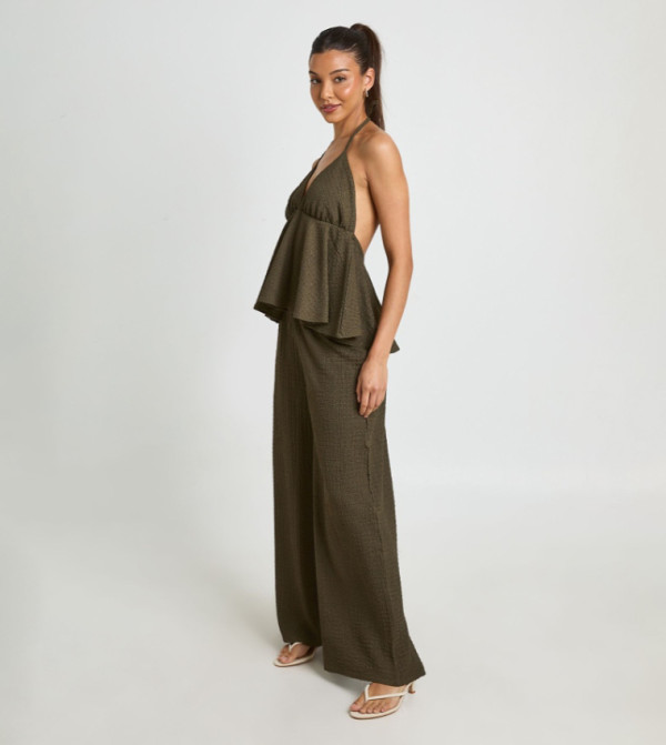 boohoo  Co-Ord Set - Khaki Co-Ord Set