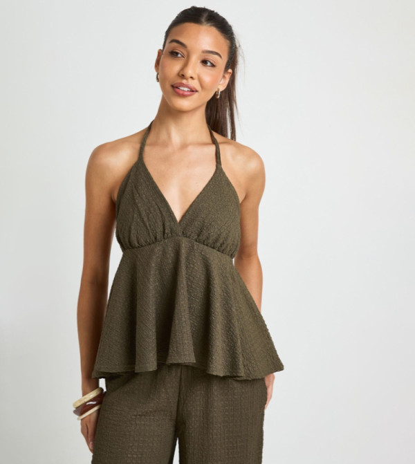 boohoo  Co-Ord Set - Khaki Co-Ord Set