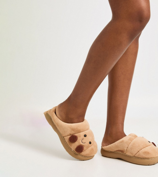 boohoo Flip flops and Slides - Beige Bedroom Slippers