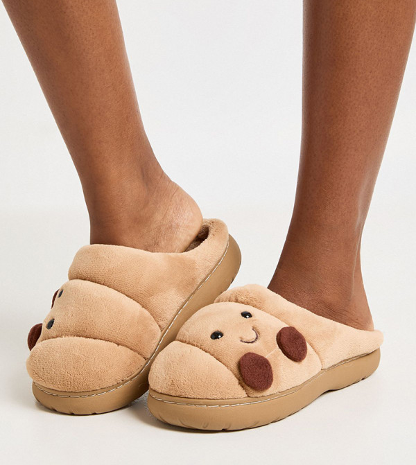 boohoo Flip flops and Slides - Beige Bedroom Slippers