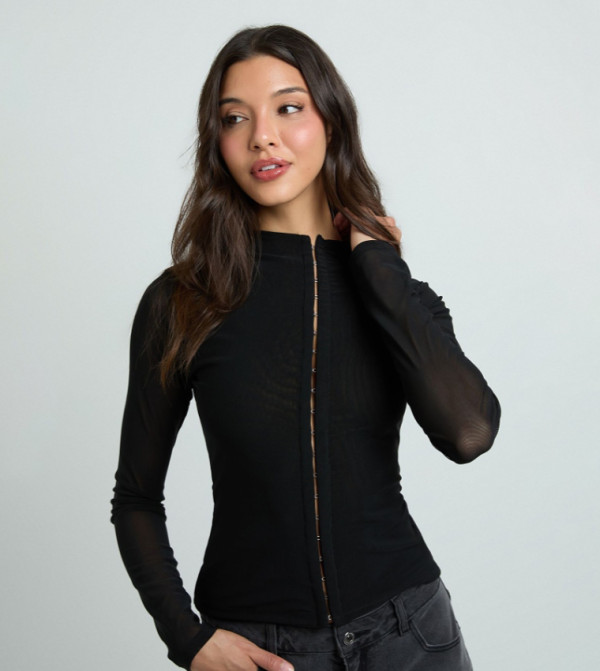 بوهو dark-romantic - أسود Casual Tops