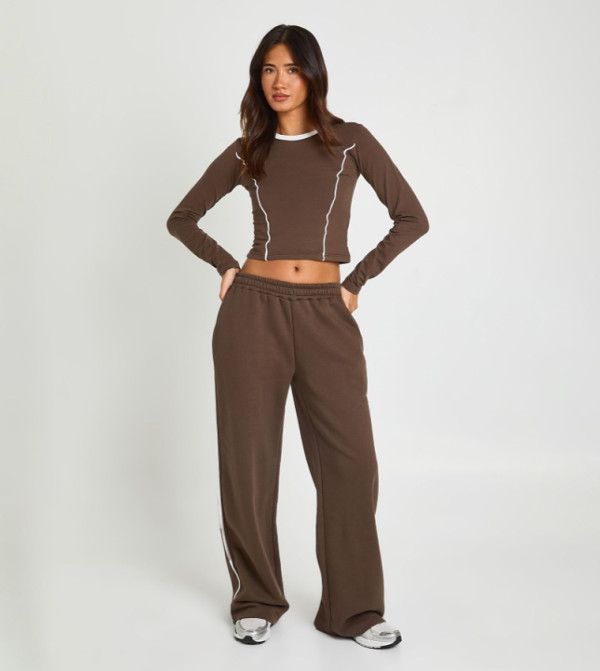boohoo  Clothing Sets - Dark Brown Co-Ord Set