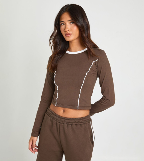 boohoo  Clothing Sets - Dark Brown Co-Ord Set