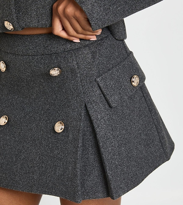 بوهو  تنانير قصيرة - رمادي Mini Skirts