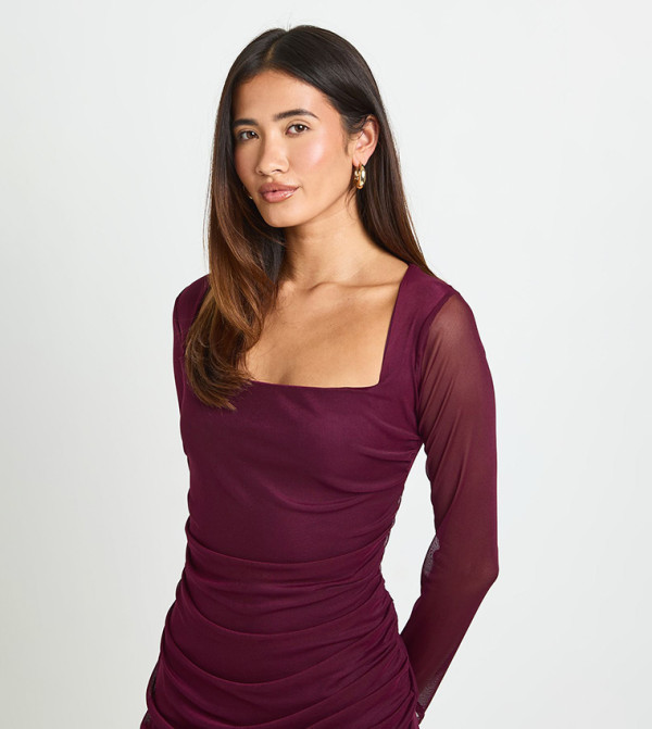 بوهو  ملابس - بنفسجي  Midi Dresses