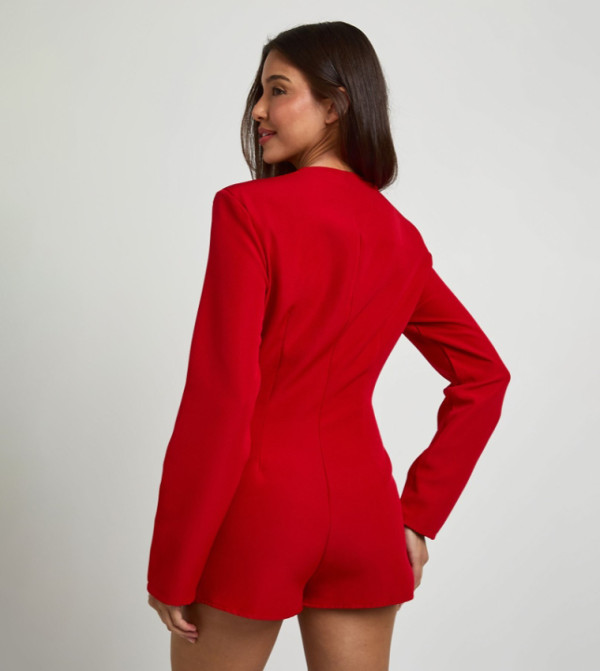 بوهو  بلاي سوت  - أحمر Playsuits