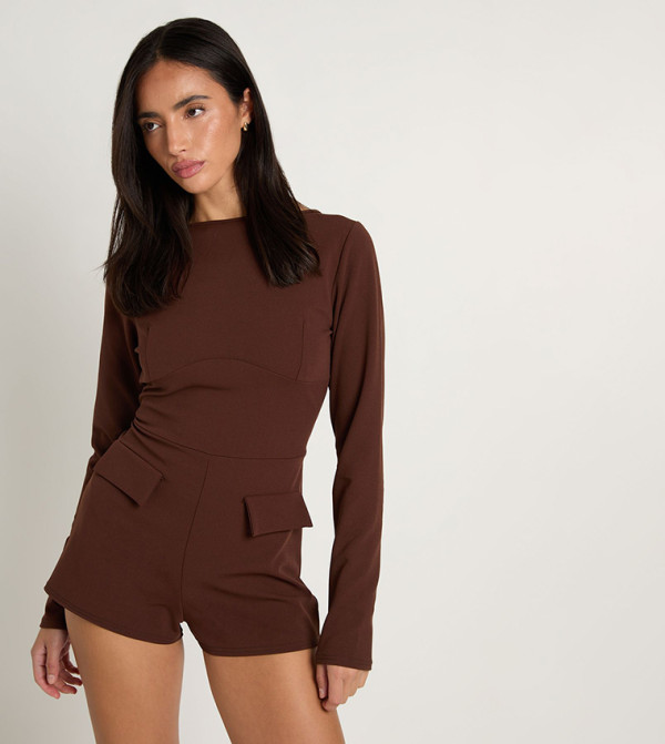 boohoo  Playsuits - Brown Playsuits