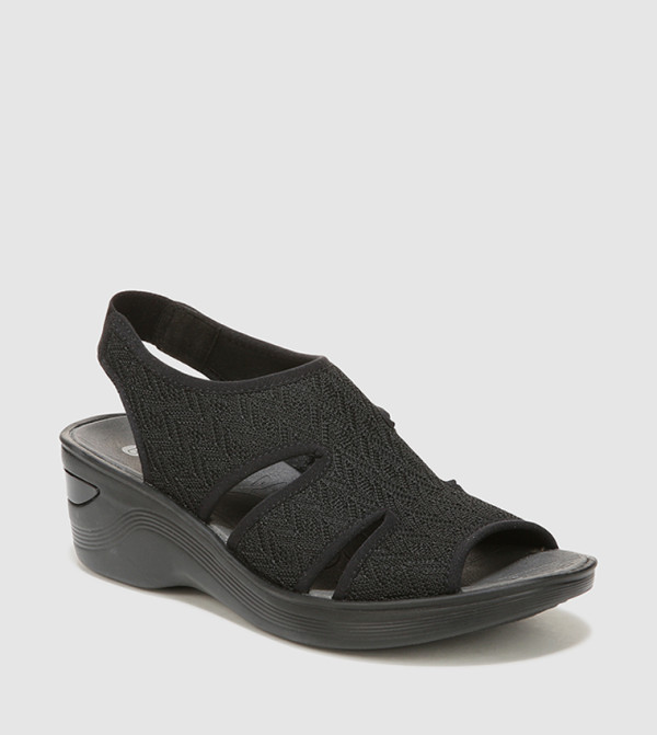 Bzees Bzees - Black Wedge Sandals