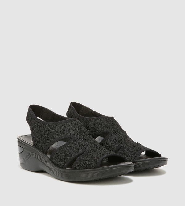 Bzees Bzees - Black Wedge Sandals