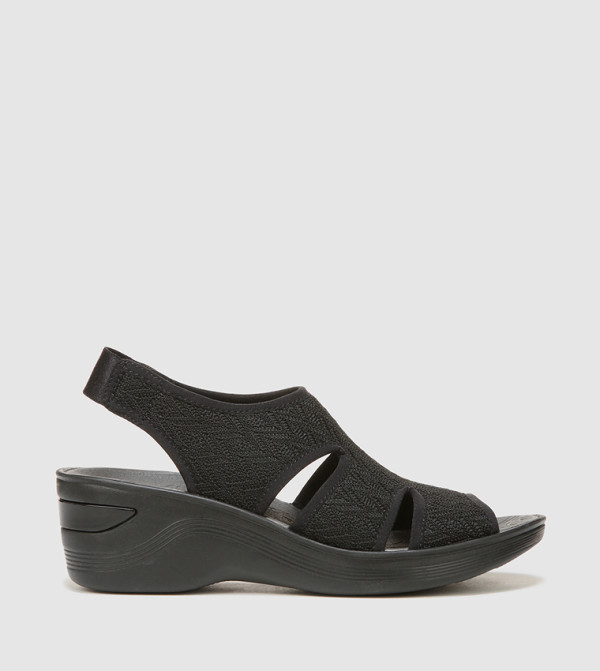 Bzees Bzees - Black Wedge Sandals