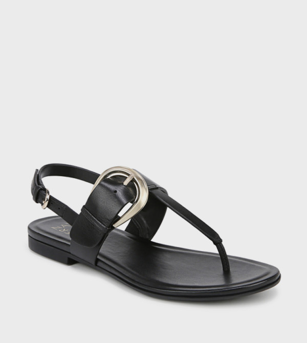 Naturalizer Shoes - Black Flat Sandals