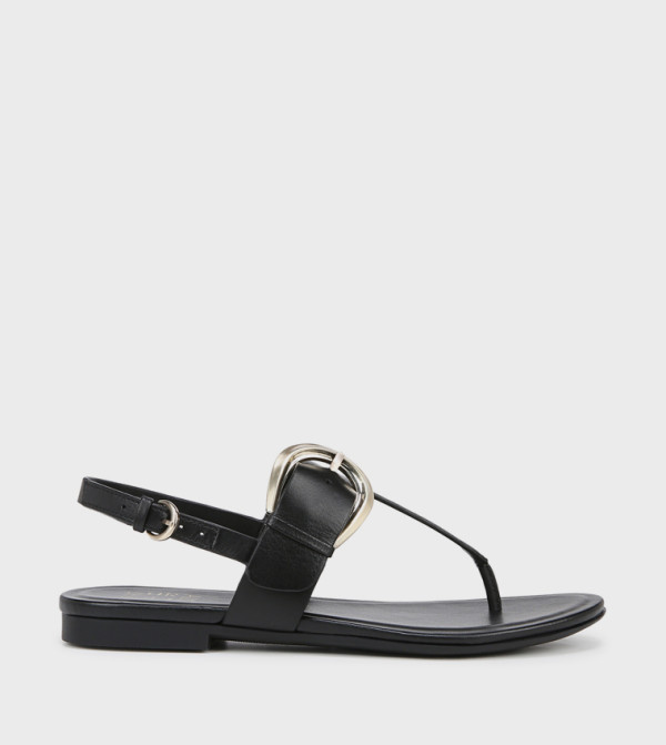 Naturalizer Shoes - Black Flat Sandals