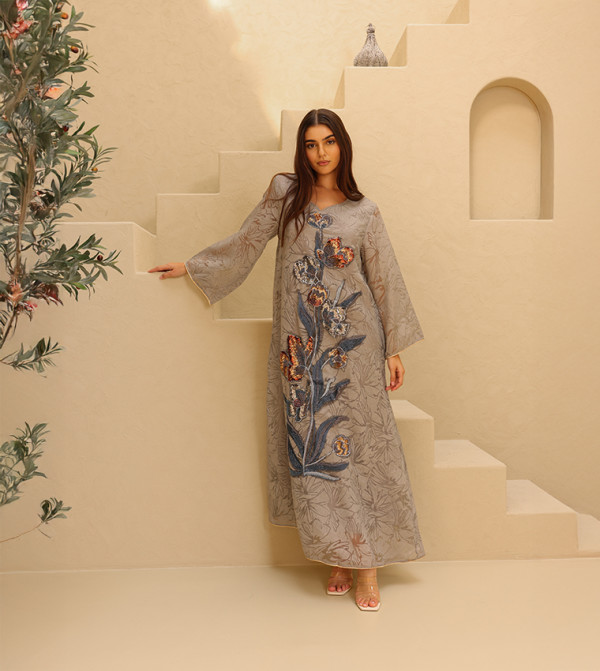 IKKXA  zainab-influencer - Grey Jalabiyas