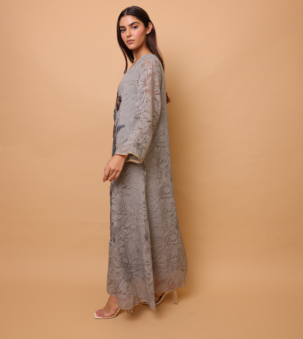 IKKXA  zainab-influencer - Grey Jalabiyas