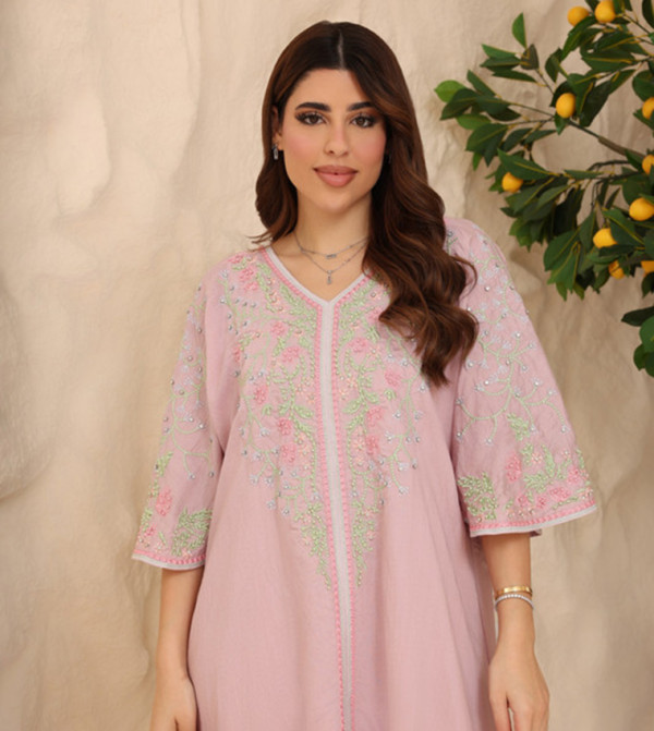 IKKXA  Jalabiya - Pink Jalabiyas