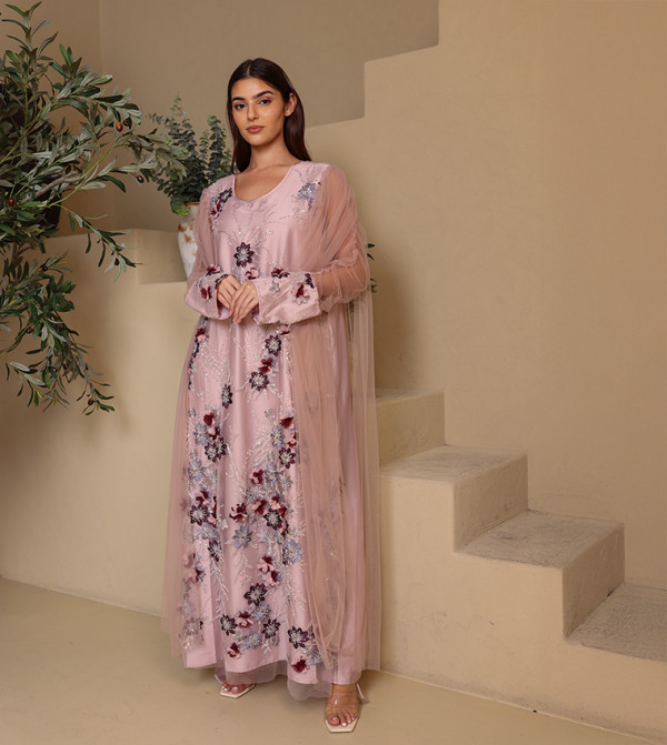 IKKXA  Arabian Clothing - Peach Jalabiyas