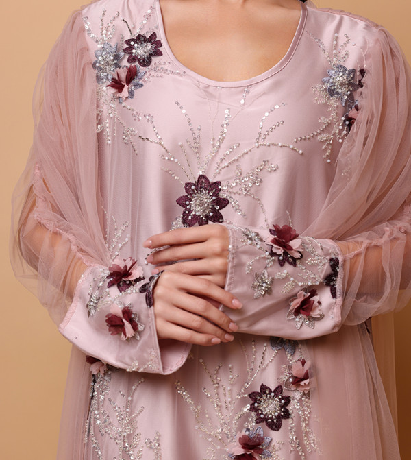 IKKXA  Arabian Clothing - Peach Jalabiyas