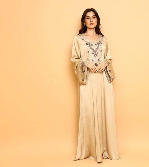 IKKXA  Arabian Clothing - Yellow Jalabiyas