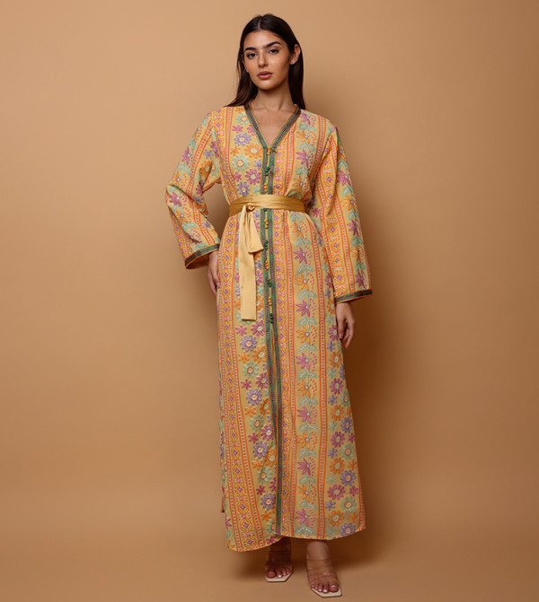 IKKXA  Arabian Clothing - Yellow Jalabiyas