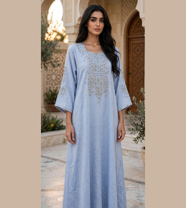IKKXA  Jalabiya - Blue Jalabiyas