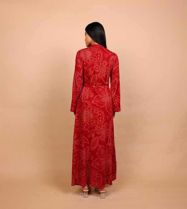 IKKXA  Modestwear - Red Shirt & T-Shirt Dresses