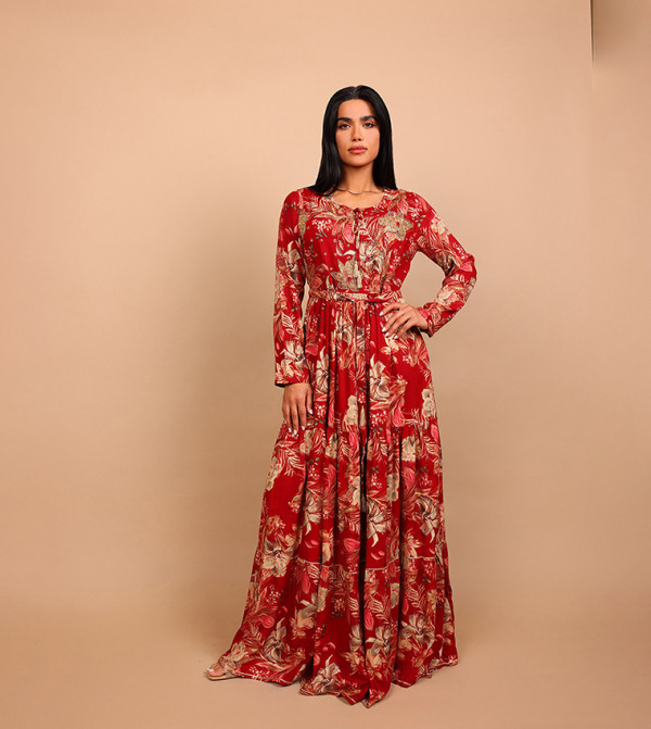 اكسا ملابس عربية - أحمر modestwear