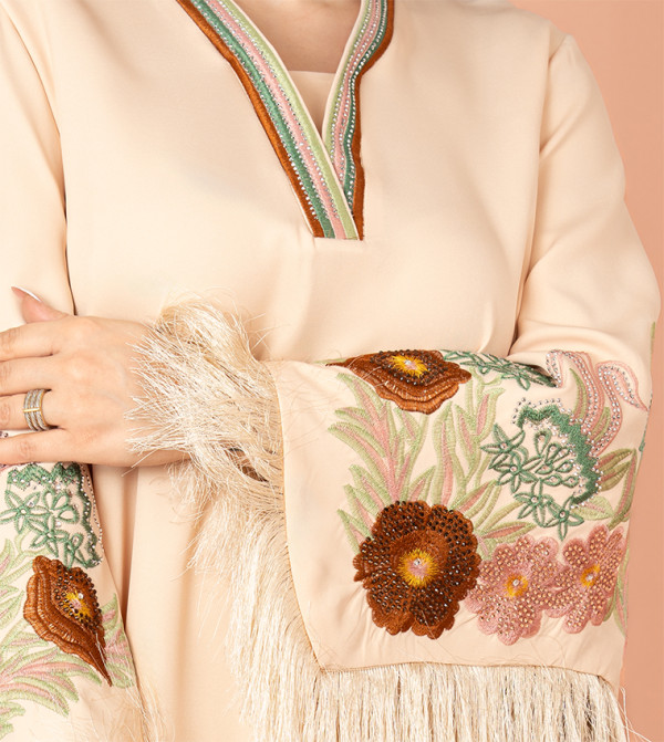 IKKXA  Arabian Clothing - Beige Jalabiyas