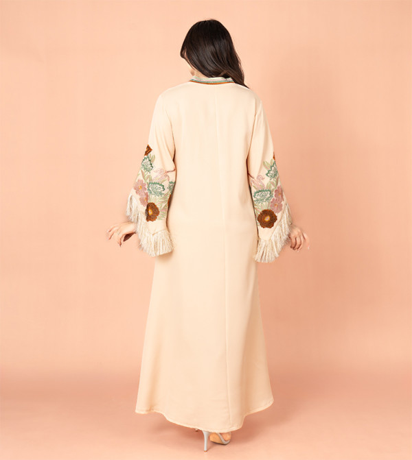 IKKXA  Arabian Clothing - Beige Jalabiyas