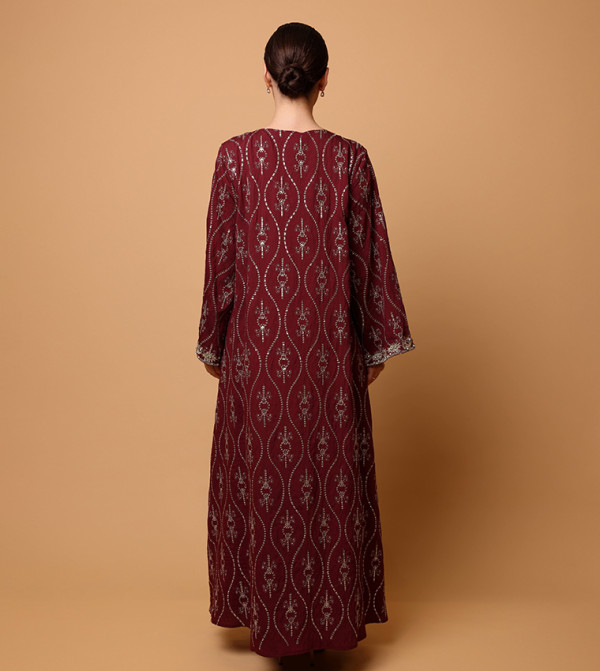 IKKXA IKKXA - Maroon Jalabiyas