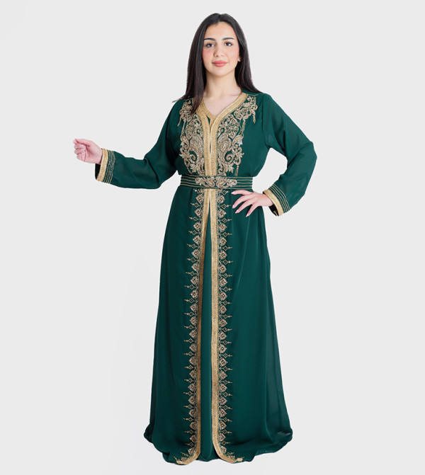 اكسا  قفطان - أخضر قفطان