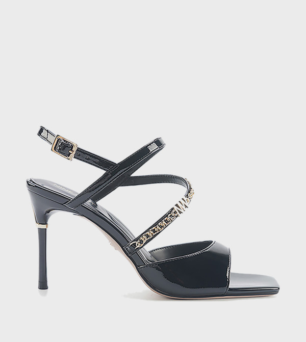 ناين وست صنادل كعب عالي - أسود كعب