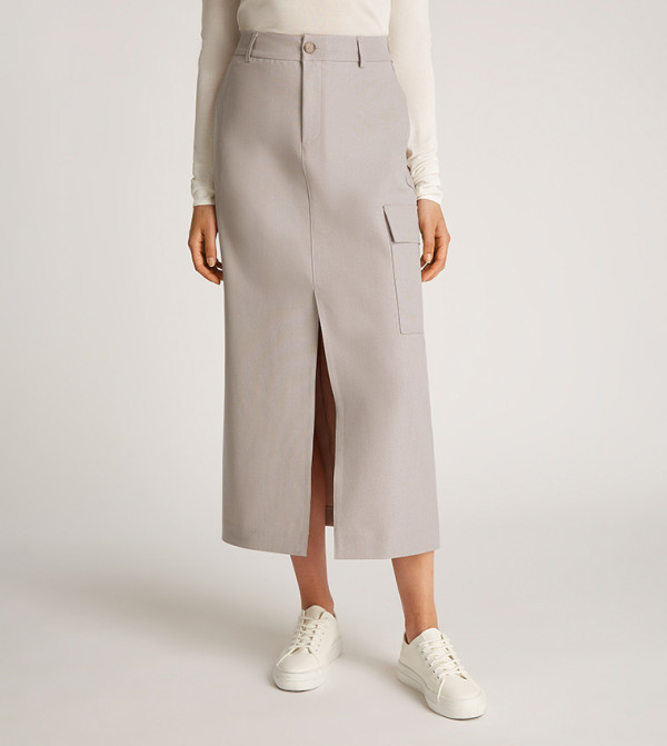 Calvin Klein Jeans  - Grey Midi Skirts