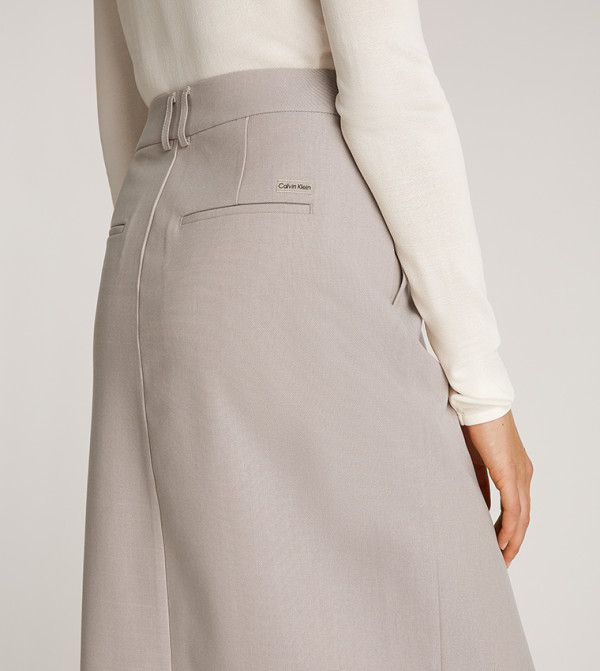 Calvin Klein Jeans  - Grey Midi Skirts