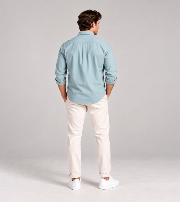 Nautica  Casual Shirts - Green Long Sleeves