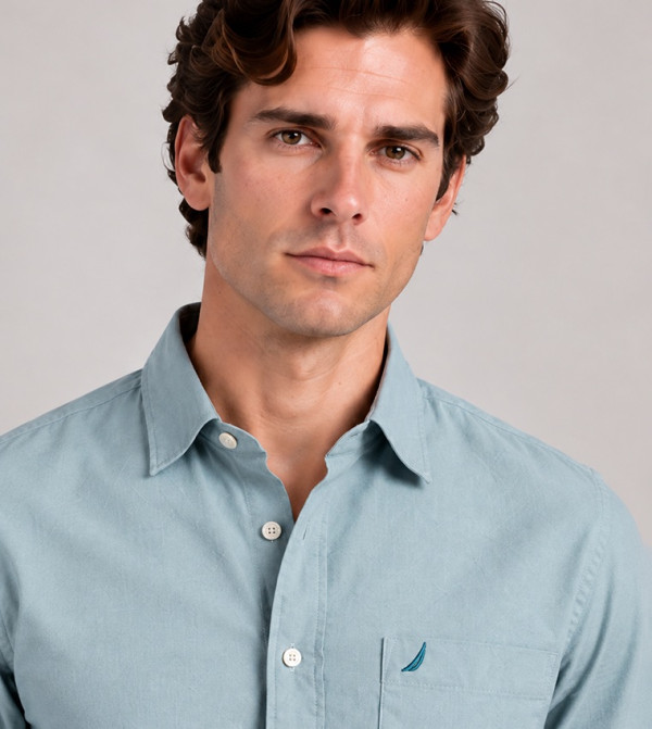 Nautica  Casual Shirts - Green Long Sleeves
