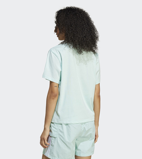 اديداس  ملابس رياضة - فيروزي Short Sleeve T-Shirts