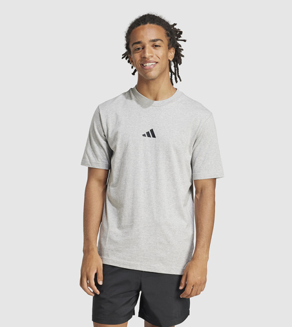 اديداس  ملابس - رمادي Round Neck T-Shirts