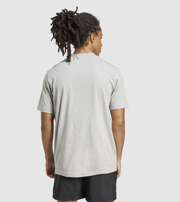 اديداس  ملابس - رمادي Round Neck T-Shirts