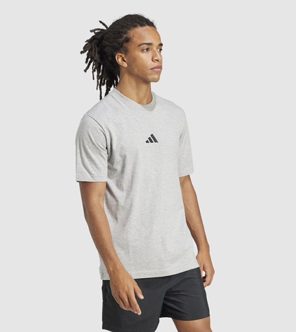 اديداس  ملابس - رمادي Round Neck T-Shirts