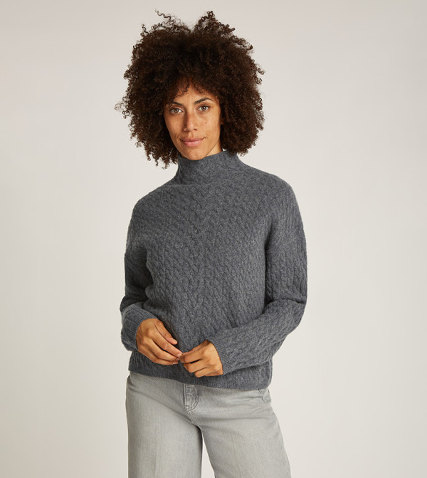Calvin Klein Turtleneck Sweaters - Grey Turtle neck Sweaters