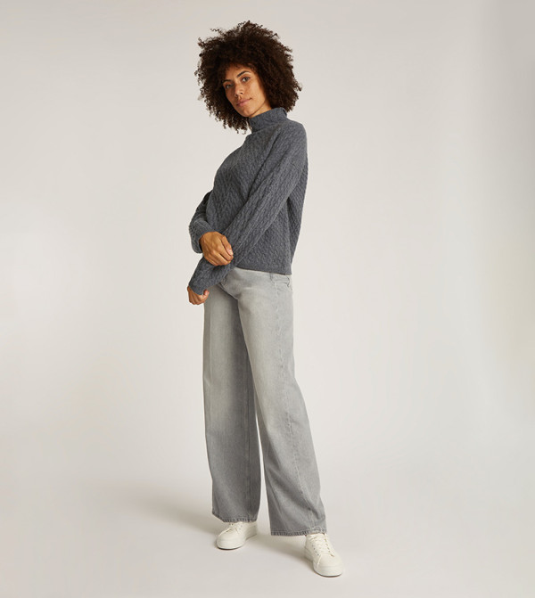 Calvin Klein Turtleneck Sweaters - Grey Turtle neck Sweaters