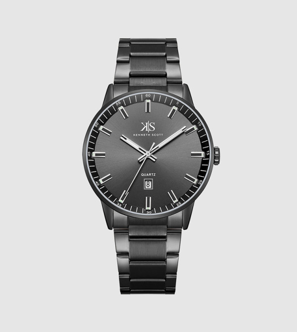 Kenneth Scott Time House - Black Analog Watches