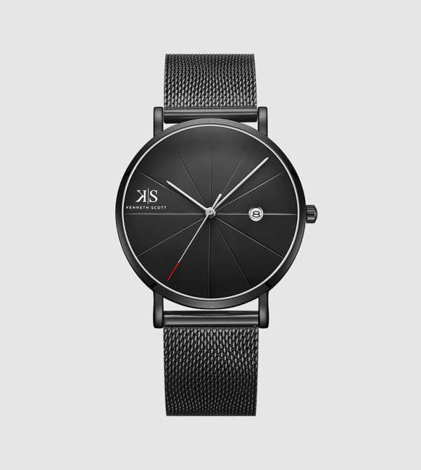 Kenneth Scott Time House - Black Analog Watches